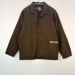 【美品】無印良品　フランネルジャケット　スナップボタン　カーキ　XS