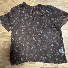 GLOBAL WORK 花柄シアーブラウス インナー付き Lのサムネイル