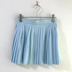 5326 Criscent プリーツミニスカート　水色　ブルー　６３