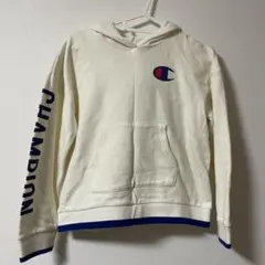 トップス　パーカー　白　チャンピオン　子供服　白　青　男の子　女の子　冬　150