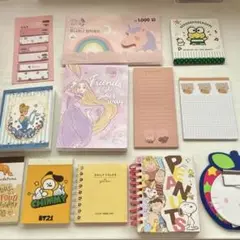 キャラクター メモ帳 付箋 セット まとめ売り 12個