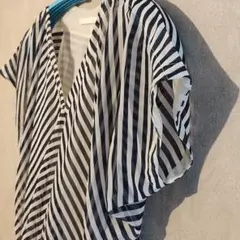 サイズ F/BLACK BY MOUSSY/半袖ブラウス/ストライプ/マウジーのサムネイル