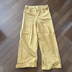 MARNI イエロー コットン ワイドパンツ