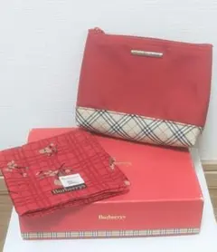 ♥可愛い Burberry ♥ バーバリー レディース ポーチ ハンカチ セット