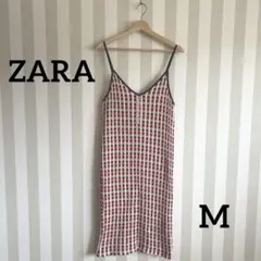 【ZARA】ニット キャミソールワンピース ザラ キャミワンピ レトロ