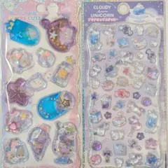【海外正規品】プクプクシール　キラリンウォーターシール　2枚セット