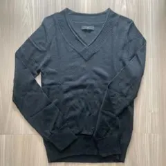 ブラック Vネック セーター L