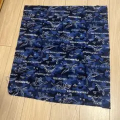 恐竜柄 ネイビー 綿生地
