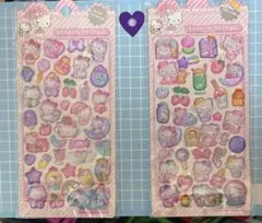 B ハローキティ ボンボンドロップシール 2シートセット【Bセット】