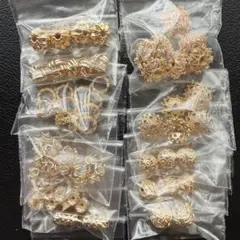 『set27』ロンデルパーツ　ブレスレットパーツ　スペーサー　金属パーツ