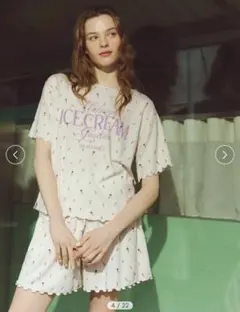 gelato pique/アイス柄ワッフルプルオーバー、ショートパンツ(別売可)