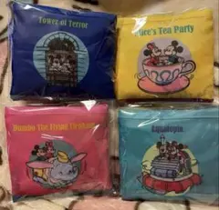 東京ディズニーリゾート限定　カプセルトイエコバッグ　4色セット 新品