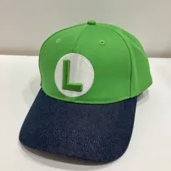 USJ ルイージ　ファンキャップ　帽子　デニム　キャップ　フリーサイズ