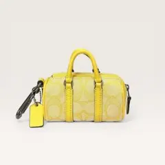 COACH シグネチャー マイクロバッグ チャーム ミニボストン型 小物入れ