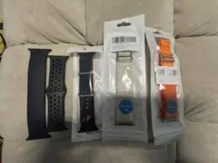 お得！アップルウォッチベルト44MM 純正２本　NIKE &ソロループ　オマケ付