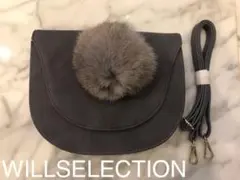 【新品・未使用】ウィルセレクション ファーぽんぽんポシェット *美品のサムネイル