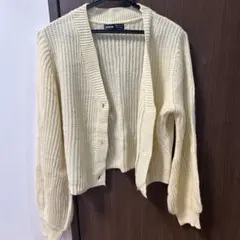 SHEIN 黄色クリーム色 Mサイズ カーディガン