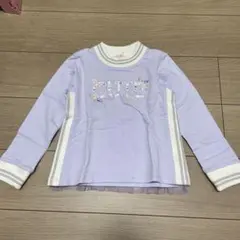 メゾピアノ お花刺しゅう　ライン　トレーナー