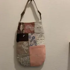 ハンドメイドパッチワークポ−チ