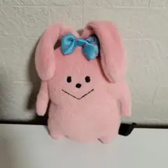 ウサギ　水玉リボン付き　マスコット