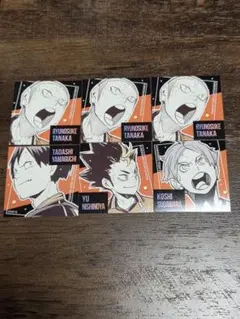 ハイキュー スクエアステッカー ジャンプショップ 烏野 山口 田中 菅 西谷