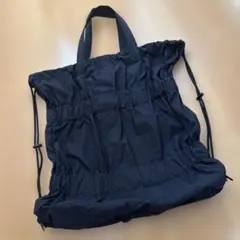 ヤッコマリカルド✨】ピンタックプリーツ 2wayトートバッグ 大容量 