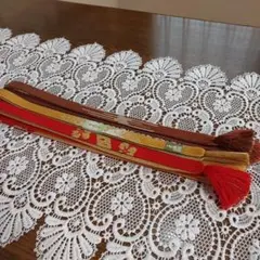 帯締め 幅広正絹【赤色、黄色、茶色3本セット】4