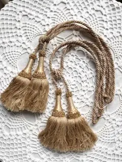 美品□スワッグバランス付カーテン□高級オーダー仕様□ロココ調