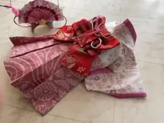 サクちゃん 様専用オーダー作成♪ワンちゃんのかわいい袴の着物 白地に梅の花　2着