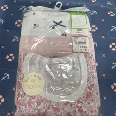 半袖シャツ 3枚組 120cm 綿100% 花柄　ピンク　さくらんぼ