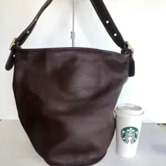 オールドコーチ　レザー　ショルダーバケツ 9085 バッグ　たっぷり