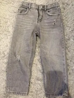♡ ZARA ダメージ加工 グレーデニムパンツ