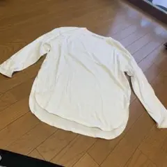 GU テールカット　長袖　Tシャツ　ロンT 白　L