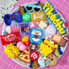 A821-デコパーツ　まとめ売り　ピカチュウ
