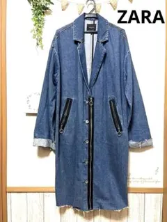 ZARA ザラ デニムコート ロングジャケット チェスターコート Lサイズ