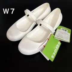 crocs クロックス サボ サンダル メタリックシルバー W7 - メルカリ