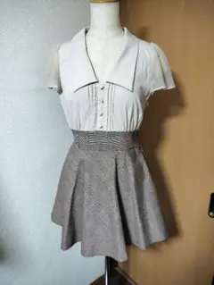 スパイラルガール　半袖フレアミニワンピース　キュロットタイプ