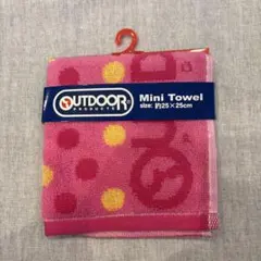 OUTDOOR PRODUCTS ミニタオル ピンク ドット柄のサムネイル