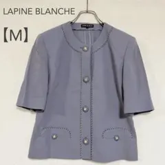 ラピーヌブランシュ/ノーカラージャケット/レトロ/M/ウール100/金ボタンのサムネイル