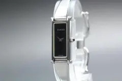 動作品】GUCCI グッチ102 クォーツ 腕時計 ブラック 新品電池交換済み
