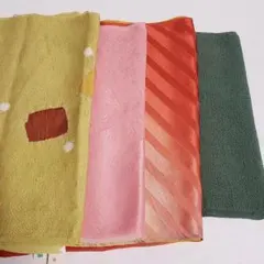 (0608)帯揚げ 4点 まとめ売り 着物 和装 小物