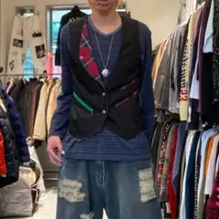 ROYAL CAMP 00s アーカイブ y2k 赤チェック テーラードベスト