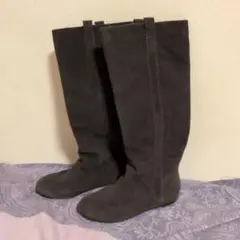 cavacava チャコール　茶　スエード ロングブーツ　24