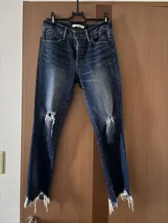MOUSSY ダメージ加工 スキニージーンズ