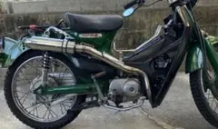 ホンダ カブキャブ用 ウェイブ管マフラー 耐熱クリア マフラーのみの