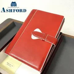 新品 ASHFORD イシュー B6 ベルト 19mm システム手帳 レッド