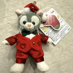 ダッフィー＆フレンズ　2024 クリスマス　ぬいぐるみバッジ　ジェラトーニ