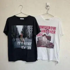 黒柳徹子　tシャツ　ブラック ホワイト　2枚セット　Mサイズ