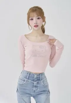 Hello Darich コンパクトロングTシャツ pink - メルカリ