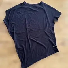 [sn] super.natural Tシャツ XS 黒　アシンメトリー　美品のサムネイル